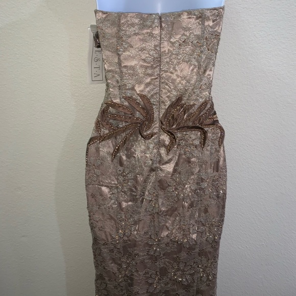 Fiesta- Light brown/ gold hand beaded embroidered - Picture 6 of 9